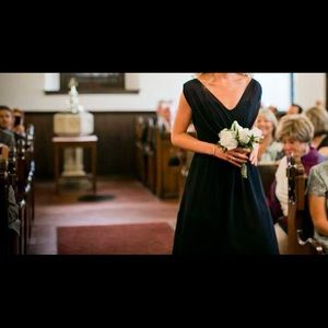 Jenny Yoo — Navy Luxe Chiffon Bridesmaids Dress